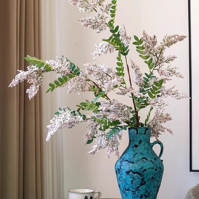 
High-grade Sophora japonica flower artificial flower decoration ornament flower landscaping flower immortal flower plastic flower decorative flower silk flower