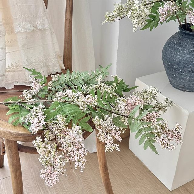 
High-quality Sophora japonica artificial flowers, high-end artificial flower decorations, high-end Sophora flower retro home living room table flower decorations