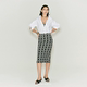 AtelierMissLu2024 Spring and Summer New Brand Custom Letter Print Pencil Skirt