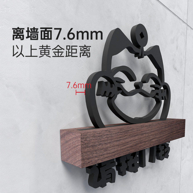 High-end please press the doorbell prompt sign solid wood signage acrylic doorbell signage walnut door sign home creative cute warm office hotel door opening sign custom made