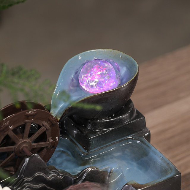 
Japan's high-quality wealth-drawing water ornaments circulating water ceramic office desktop home living room entrance tea table opening