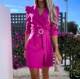 Professional commuting OL autumn new white double-breasted centre-sleeved fashionable suit dress for women DRESS
