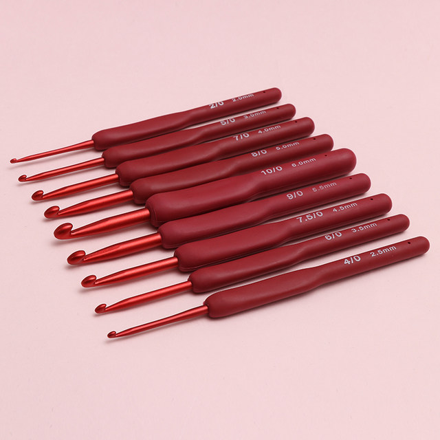 Wool crochet tool full set of sweater handmade hook needle scarf stainless steel soft handle DIY knitting material wrap crochet needle