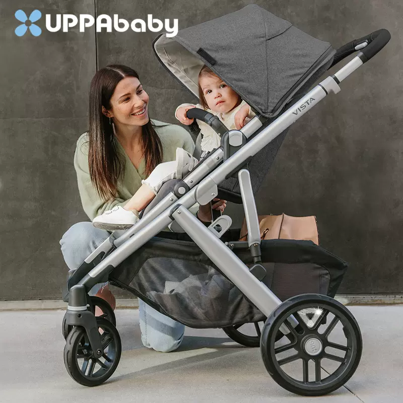 美国uppababy Vista新生婴儿车高景观可坐躺折叠双向全功能手推车