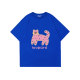 Korean style pink round neck short-sleeved T-shirt for women ins fashion brand cartoon printed half-sleeved trendy brand large-size base shirt