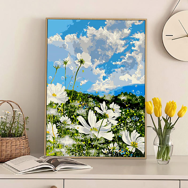 数字油画diy填色画治愈系手工数字油画风景人物手绘画油彩画ins