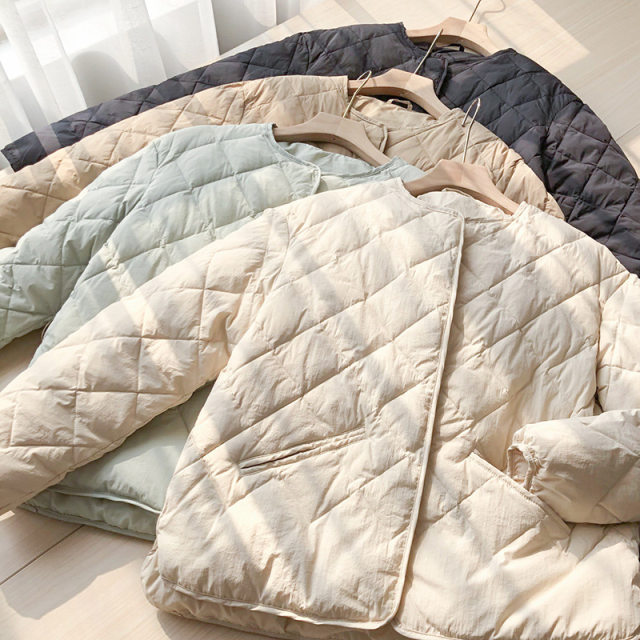 Japanese thin down jacket for women in autumn and winter fashion new fashionable loose small person lightweight slim short jacket trendy