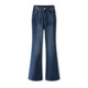 Tall large size micro-flare jeans for women 2025 spring and autumn clothing elastic high waist fat MM bell-bottom pants 200 Jin [Jin equals 0.5 kg]