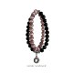 {Mo Yan} New Chinese style natural obsidian cat's eye transport beads energy beaded double circle bracelet