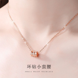 999 Sterling silver necklace women light luxury niche high sense autumn and winter 2023 new explosion Valentine's Day gift to his girlfriend