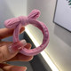 High-looking rubber band for women with dopamine color bow tied hair rope high elastic durable hair ring for women ponytail leather case