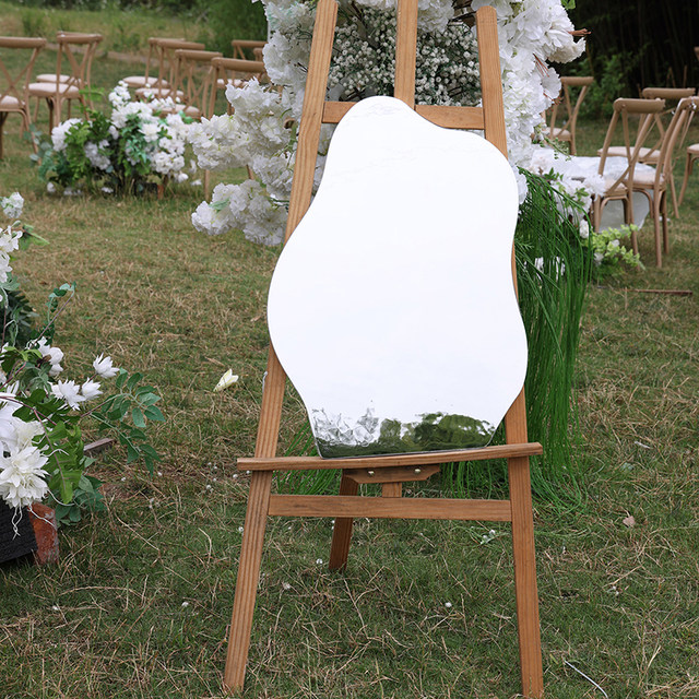 
ins style outdoor wedding mirror welcome card irregular full body mirror cloud special shaped floor mirror decorative mirror
