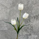 
European-style home simulation flower leather tube 3-head tulip wedding tulip shopping mall landscaping project decoration arrangement flowers