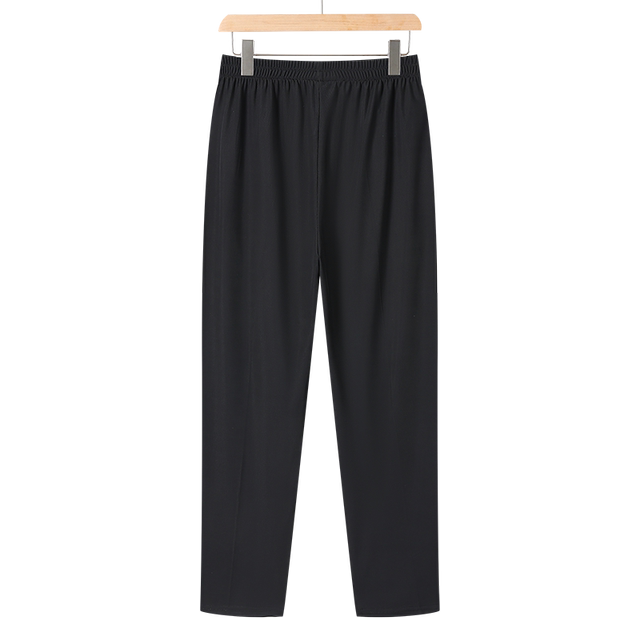 Mom pants 2025 new spring and summer elastic waist casual pants middle-aged and elderly women's summer loose thin straight trousers