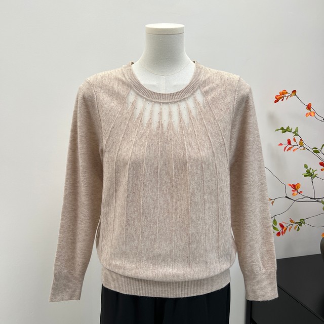 Fashionable mom autumn long-sleeved sweater middle-aged women's fashionable thin sweater middle-aged and old fashionable bottoming top