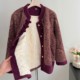 Mom's winter velvet thickened jacket, western style 2025 new style, middle-aged and elderly women's grandma's autumn and winter woolen tops