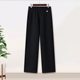 Middle-aged and elderly women's pants grandma's new autumn and winter elastic waist loose casual pants plus velvet and thickened winter trousers