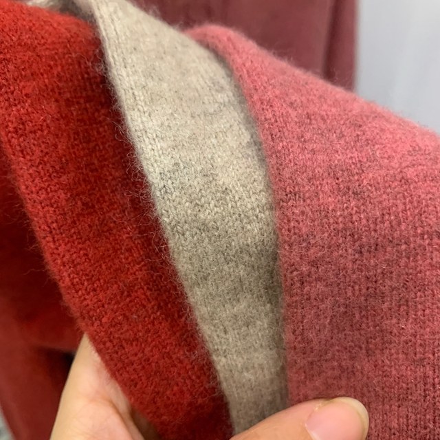 100%pure wool semi -high -necked foreign qi and loose, big size Mom in winter, warm sweater, middle -aged and elderly female bottoming shirt
