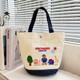 miki style mommy bag, baby bag, canvas portable, lightweight, compact, large-capacity mother and baby bag, outing tote bag cartoon