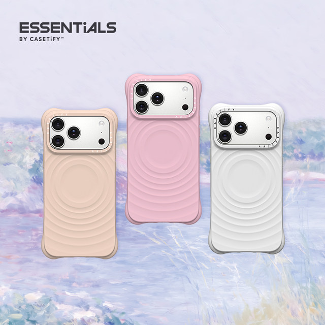 CASETiFY solid color corrugated shell/mirror mobile phone case MagSafe compatible suitable for Apple iPhone17ProMax/17Pro/16ProMax mobile phone case