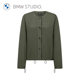 BMW STUDIO BMW Women's Clothing, Fall and Winter Fashion Simple and Versatile Women's Woven Long Sleeve Jacket