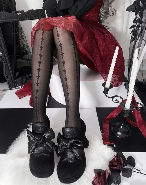 In stock, blood clan animal goth original velvet wine glass and dark lace bow lolita subculture