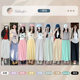 Puffy flower bud skirt for women 2025 spring and autumn new versatile high-waisted lace-up skirt for slim midi-length A-line umbrella skirt
