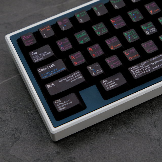 Black code farmer VIM programmer keycap white theme original high pbt sublimation mechanical keyboard keycap