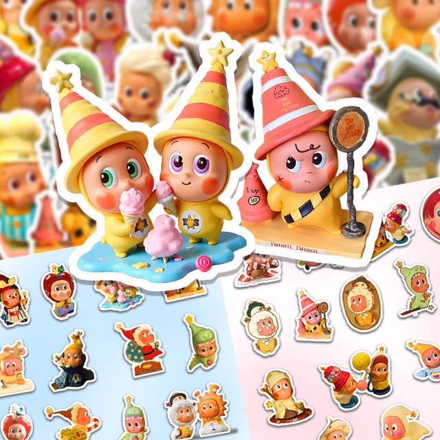 130 cute cartoon stickers diy bubble mart star stickers ins healing super