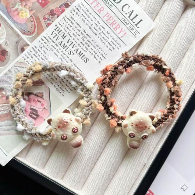 Cute girl Siamese cat hair trunk sweet soft cute cat hair rope cute versatile couple girlfriend headdress hair accessories