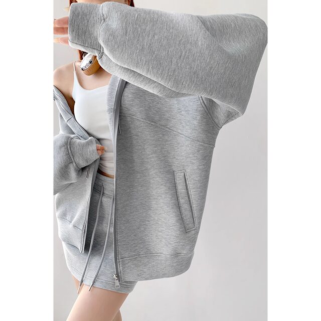 American college sports style gray hip-covered short skirt for women 2025 new summer high-waisted lace-up A-line skirt trendy