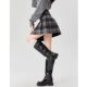 Large size 2025 summer new British style skirt for women's age-reducing pleated skirt retro woolen A-line short skirt