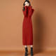 Long sweater women's 2025 new style over the knee autumn and winter new high collar large size women's accessories coat knitted dress