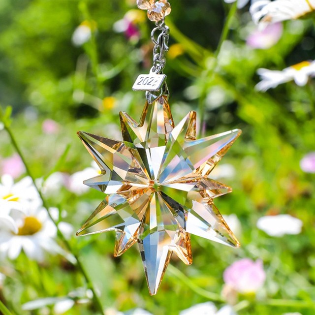 Sun catcher light gift Tyndall effect crystal pendant creative decompression combined color ornaments glass polygonal prism