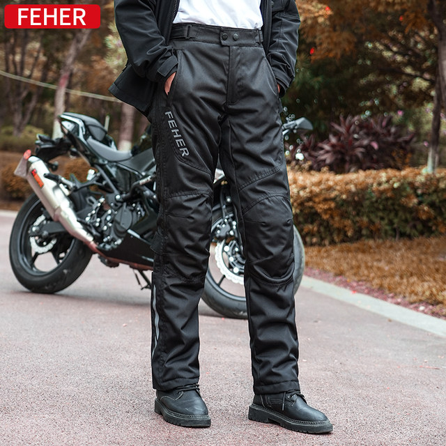 
FEHER motorcycle winter fast take off riding pants men's windproof and warm motorcycle pants women's waterproof quick wear quick take off pants