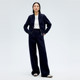 Shuiyunjian Women's Clothing Simple Casual Commuter Double Zipper Navy Jacket Short Jacket 2025 Spring New Style
