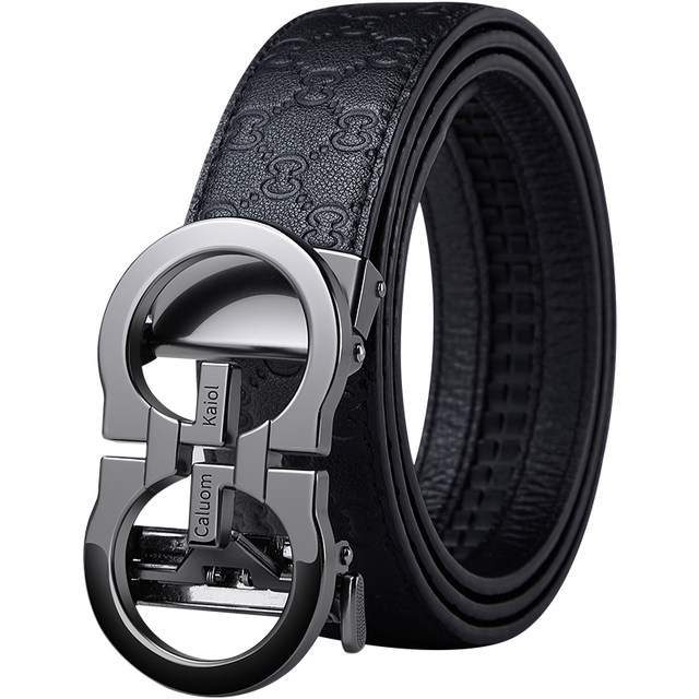 Caluom Kaiol men's authentic belt genuine leather 2023 new young people's belt automatic buckle business fashion