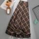 Spring and Autumn Pilele Skirt Women's Retro New Middle Long Mid -length A -line skirt high waist high waist and thin long skirt tide
