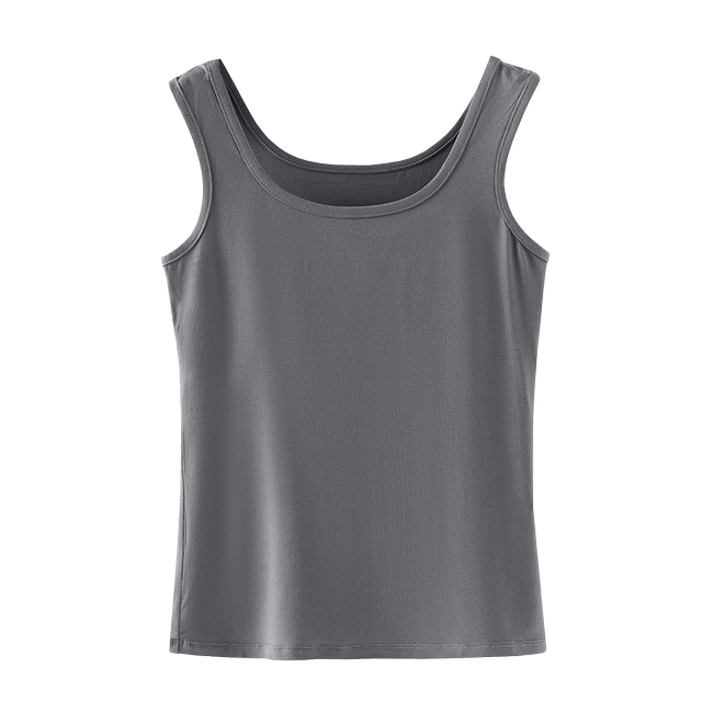 Modal black suspender vest for women with inner wear base beautiful back u-neck outer sleeveless top summer 2025 new style