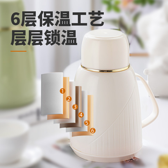 Kettle 2025 new glass inner liner thermos kettle large capacity household boiling water bottle student small hot water bottle high appearance