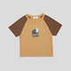 GOODBAI basketball logo retro tight ragdoll sleeve short sleeve T-shirt