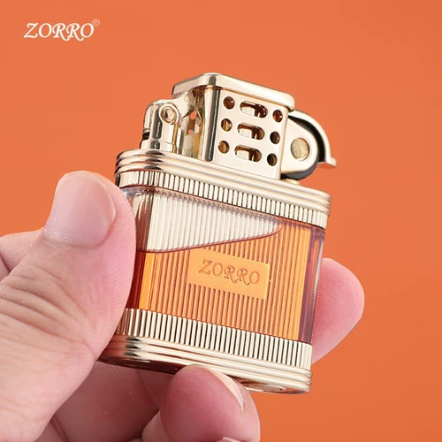 Прозрачная медная креативная ветрозащитная зажигалка на керосине, коллекция 2023