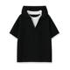 Men's T-shirt regular new classic top printed summer short-sleeved mid-high neck design hooded T-shirt