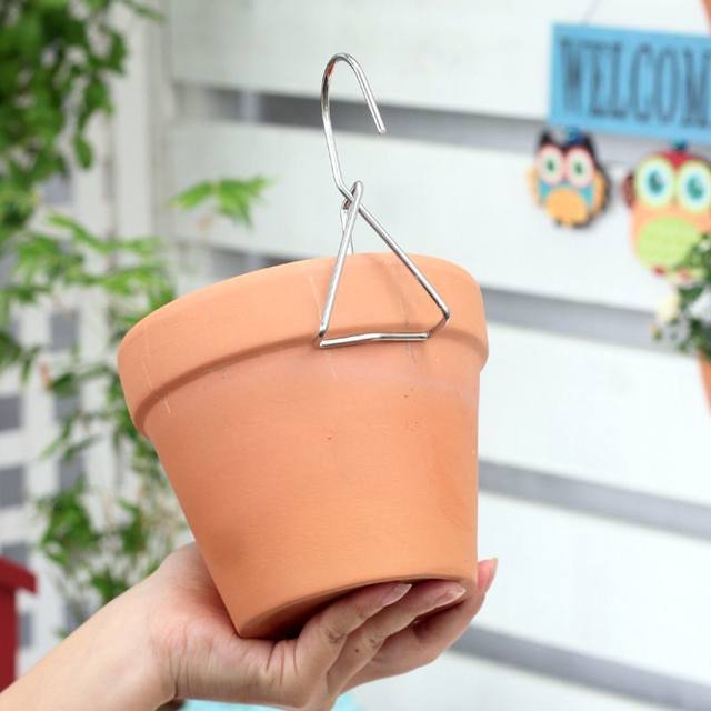 Stainless steel hook for gardening wall-mounted flower pots, suitable for displaying succulent green plants and hanging them easily