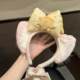 Cute bow furry face wash headband for women 2025 new style headband cartoon amusement park check-in, photo and issue card