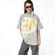 24 Spring and Summer New Product Tulip pattern Really silk gray/white short sleeves
