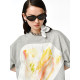 24 Spring and Summer New Product Tulip pattern Really silk gray/white short sleeves