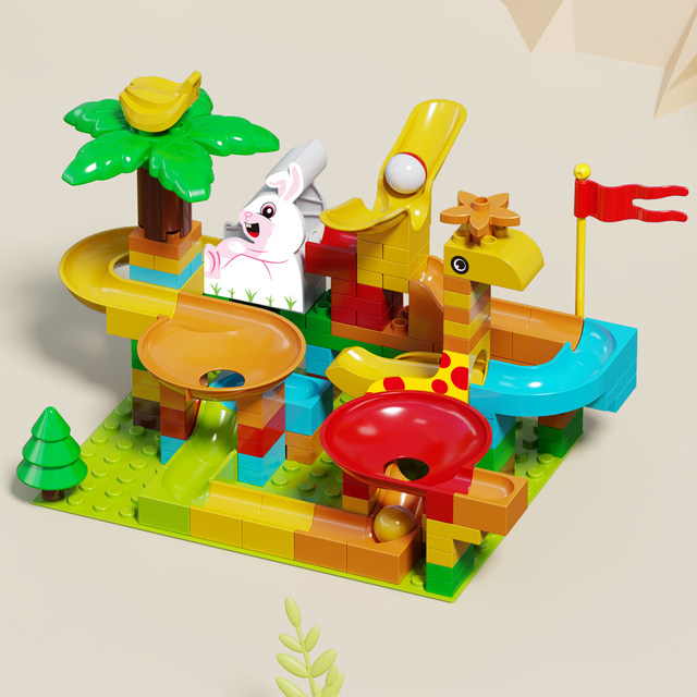 Children's large particle building block table puzzle puzzle assembly multifunctional gaming table puzzle 3 to 6 years old 2025 new model