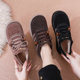 2025 Winter New Old Beijing Cotton Shoes Women's Velvet Thickened Warm Anti-Ski Ground Boots One-Step Mom Cotton Boots