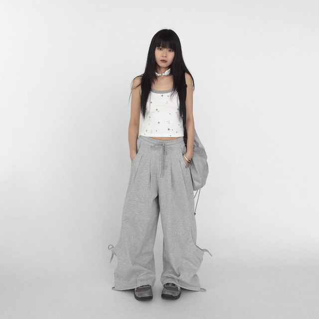 
innomoood'tears star'Star teardrops full print elastic knitted contrasting vest to make you look slimming and protect your side breasts